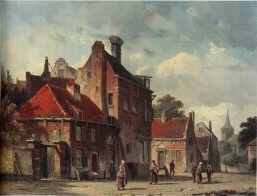 unknow artist European city landscape, street landsacpe, construction, frontstore, building and architecture. 095 Germany oil painting art